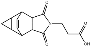 3-(3,5-DIOXO-4-AZATETRACYCLO[5.3.2.0(2,6).0(8,10)]DODEC-11-EN-4-YL)PROPANOIC ACID Struktur