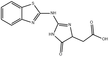 [2-(BENZOTHIAZOL-2-YLAMINO)-5-OXO-4,5-DIHYDRO-3 H-IMIDAZOL-4-YL]-ACETIC ACID Struktur