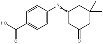 4-(3,3-DIMETHYL-5-OXO-CYCLOHEXYLIDENEAMINO)-BENZOIC ACID Struktur