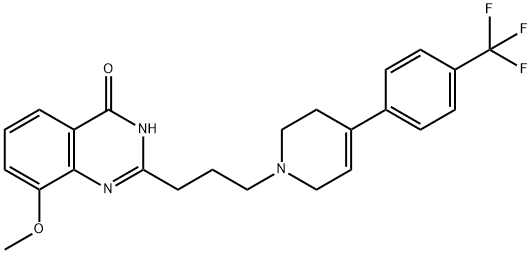 4(1H)-Quinazolinone,  2-[3-[3,6-dihydro-4-[4-(trifluoromethyl)phenyl]-1(2H)-pyridinyl]propyl]-8-methoxy-  (9CI) Struktur