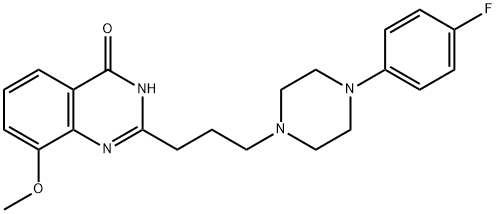 4(1H)-Quinazolinone,  2-[3-[4-(4-fluorophenyl)-1-piperazinyl]propyl]-8-methoxy-  (9CI) Struktur