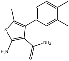 2-AMINO-4-(3,4-DIMETHYLPHENYL)-5-METHYLTHIOPHENE-3-CARBOXAMIDE Struktur