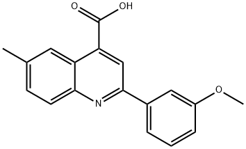 2-(3-METHOXYPHENYL)-6-METHYLQUINOLINE-4-CARBOXYLIC ACID Struktur