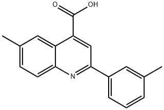 6-METHYL-2-(3-METHYLPHENYL)QUINOLINE-4-CARBOXYLICACID Struktur