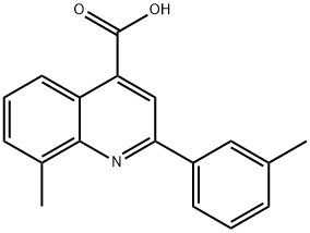 8-METHYL-2-(3-METHYLPHENYL)QUINOLINE-4-CARBOXYLICACID Struktur