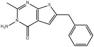 3-AMINO-6-BENZYL-2-METHYLTHIENO[2,3-D]PYRIMIDIN-4(3H)-ONE Struktur