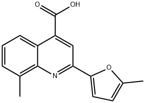 8-METHYL-2-(5-METHYL-2-FURYL)QUINOLINE-4-CARBOXYLIC ACID Struktur