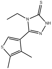 5-(4,5-DIMETHYLTHIEN-3-YL)-4-ETHYL-4H-1,2,4-TRIAZOLE-3-THIOL Struktur