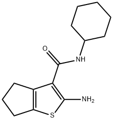 2-AMINO-N-CYCLOHEXYL-5,6-DIHYDRO-4H-CYCLOPENTA[B]THIOPHENE-3-CARBOXAMIDE Struktur