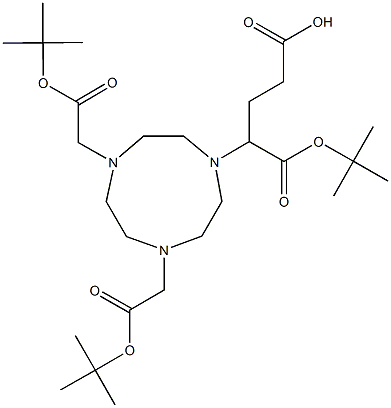 4-{4,7-Bis[2-(tert-butoxy)-2-oxoethyl]-1,4,7-triazonan-1-yl}-5-(tert-butoxy)-5-oxopentanoic ac Struktur