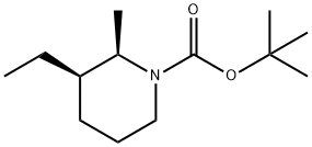 1-Piperidinecarboxylicacid,3-ethyl-2-methyl-,1,1-dimethylethylester,(2R,3R)-(9CI) Struktur