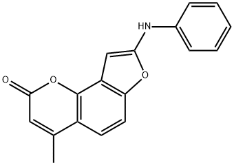 2H-Furo[2,3-h]-1-benzopyran-2-one,  4-methyl-8-(phenylamino)- Struktur