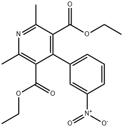 Diethyl1,4-Dihydro-2,6-Dimethyl-4-(3-Nitrophenyl)-3,5-PyridineDicarboxylate Struktur