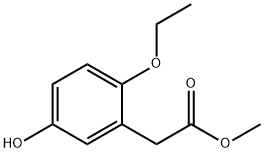 Benzeneacetic acid, 2-ethoxy-5-hydroxy-, methyl ester (9CI) Struktur