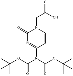 1(2H)-PyriMidineacetic acid, 4-[bis[(1,1-diMethylethoxy)carbonyl]aMino]-2-oxo- Struktur