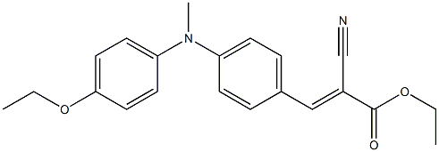 ethyl 2-cyano-3-[4-[(4-ethoxyphenyl)methylamino]phenyl]acrylate Struktur