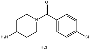 (4-AMINO-PIPERIDIN-1-YL)-(4-CHLORO-PHENYL)-METHANONE HYDROCHLORIDE Struktur