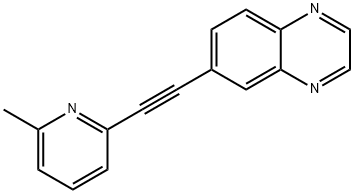 6-(6-methyl-pyridin-2-ylethynyl)-quinoxaline Struktur