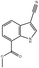 methyl 3-cyano-1H-indole-7-carboxylate Struktur