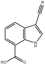 3-氰基-1氫-吲哚- 7-羧酸, 443144-25-0, 結(jié)構(gòu)式