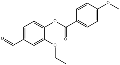 2-ETHOXY-4-FORMYLPHENYL 4-METHOXYBENZOATE Struktur