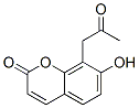 2H-1-Benzopyran-2-one, 7-hydroxy-8-(2-oxopropyl)- (9CI) Struktur