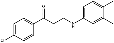 1-(4-CHLOROPHENYL)-3-(3,4-DIMETHYLANILINO)-1-PROPANONE Struktur