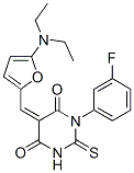 4,6(1H,5H)-Pyrimidinedione,  5-[[5-(diethylamino)-2-furanyl]methylene]-1-(3-fluorophenyl)dihydro-2-thioxo- Struktur