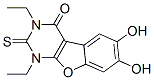 Benzofuro[2,3-d]pyrimidin-4(1H)-one,  1,3-diethyl-2,3-dihydro-6,7-dihydroxy-2-thioxo- Struktur