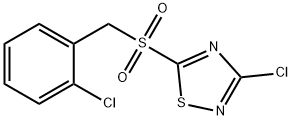 3-CHLORO-5-(2-CHLOROBENZYLSULFONYL)-1,2,4-THIADIAZOLE Struktur