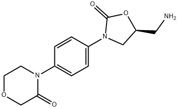 3-MORPHOLINONE, 4-[4-[(5S)-5-(AMINOMETHYL)-2-OXO-3-OXAZOLIDINYL]PHENYL]- Struktur