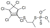 Dithiophosphoric acid S-[2-[[(1,4,5,6,7,7-hexachloronorborn-5-en-2-yl)methyl]thio]-1-methylethyl]O,O-dimethyl ester Struktur