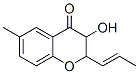 4H-1-Benzopyran-4-one, 2,3-dihydro-3-hydroxy-6-methyl-2-(1-propenyl)- (9CI) Struktur