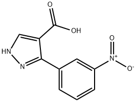 3-(3-NITROPHENYL)-PYRASOLE-4-CARBOXYLIC ACID Struktur