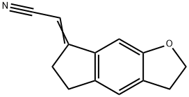 Acetonitrile, (2,3,5,6-tetrahydro-7H-indeno[5,6-b]furan-7-ylidene)- (9CI) Struktur