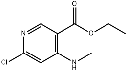 6-CHLORO-4-(METHYLAMINO)-PYRIDINE-3-CARBOXYLIC ACID ETHYL ESTER Structure