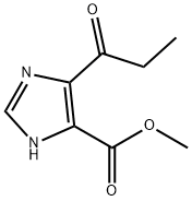 1H-Imidazole-4-carboxylicacid,5-(1-oxopropyl)-,methylester(9CI) Struktur