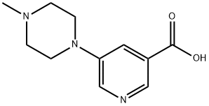 5-(4-Methyl-1-piperazinyl)-3-pyridinecarboxylic acid Struktur