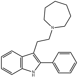 INDOLE, 3-(2-(HEXAHYDRO-1H-AZEPIN-1-YL)ETHYL)-2-PHENYL- Struktur