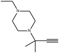 Piperazine, 1-(1,1-dimethyl-2-propynyl)-4-ethyl- (9CI) Struktur