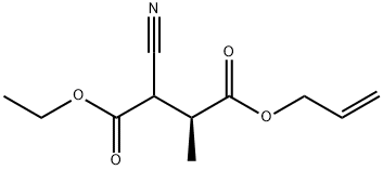 Butanedioic acid, 2-cyano-3-methyl-, 1-ethyl 4-(2-propenyl) ester, (3S)- (9CI) Struktur