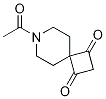 7-Azaspiro[3.5]nonane-1,3-dione, 7-acetyl- Struktur