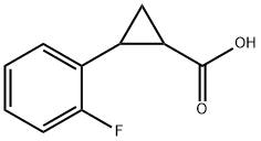 2-(2-fluorophenyl)cyclopropanecarboxylic acid Struktur