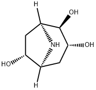 8-Azabicyclo[3.2.1]octane-2,3,6-triol, (1S,2R,3R,5S,6R)- (9CI) Struktur