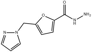 2-Furancarboxylicacid,5-(1H-pyrazol-1-ylmethyl)-,hydrazide(9CI) Struktur