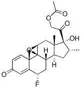 9beta,11beta-epoxy-6alpha-fluoro-17,21-dihydroxy-16alpha-methylpregna-1,4-diene-3,20-dione 21-acetate 