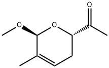 Ethanone, 1-[(2S,6S)-3,6-dihydro-6-methoxy-5-methyl-2H-pyran-2-yl]- (9CI) Struktur