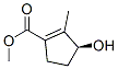 1-Cyclopentene-1-carboxylicacid,3-hydroxy-2-methyl-,methylester,(3S)- Struktur