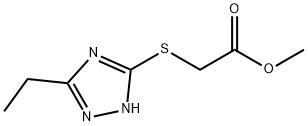 Acetic acid, [(5-ethyl-1H-1,2,4-triazol-3-yl)thio]-, methyl ester (9CI) Struktur