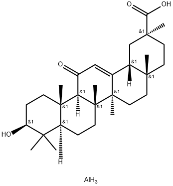 aluminium tris[(20beta)-3beta-hydroxy-11-oxoolean-12-en-29-oate] Struktur